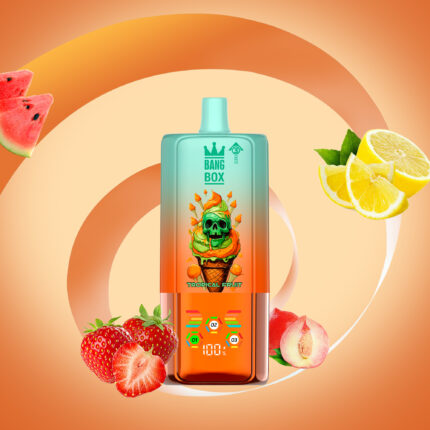 BANG BOX 80000 Puffs 3 in1 Flavor Disposable Vape - Tropical Fruit & Strawberry Watermelon & Lemon Peach