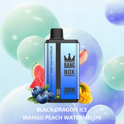 BLACK DRAGON ICE MANGO PEACH WATERMELON– BANG BOX 30000 Puffs Disposable Vape