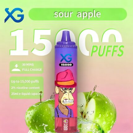 Sour Apple-15000 Puffs Disposable Vape